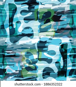 Vector seamless pattern of organic Matisse shapes. Natural earthy colors floral underwater life. Abstract seaweed camouflage background. Trendy floating wavy geometry. Random layered hand drawn art.