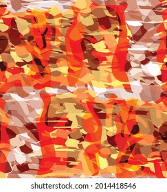 Vector seamless pattern of organic Matisse shapes. Natural earthy colors floral underwater life. Abstract seaweed camouflage background. Trendy floating wavy geometry. Random layered hand drawn art.