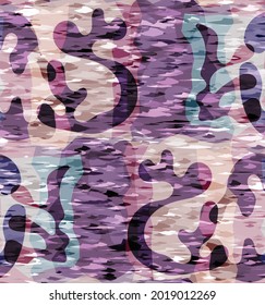 Vector seamless pattern of organic Matisse shapes. Natural earthy colors floral underwater life. Abstract seaweed camouflage background. Trendy floating wavy geometry. Random layered hand drawn art.