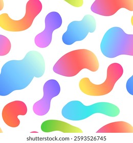 Vector seamless pattern of organic shape with gradient color