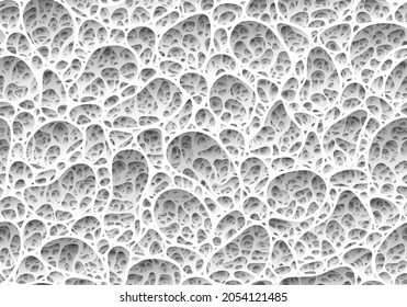 Vector seamless pattern of organic texture similar to sponge, tuff or coral