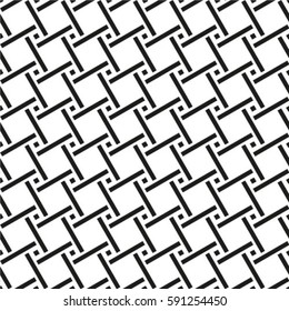 Vector seamless pattern.  Oriental Pattern.  Abstract black and white background. 
Grid background.  Tiled backdrop.  Geometric pattern.  Vector Regular Texture.
