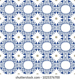 Vector seamless pattern: oriental ethnic ornate imitation. Great as ornate patchwork, ceramic or cover template.