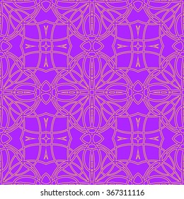 Vector seamless pattern in oriental style. Golden color.
