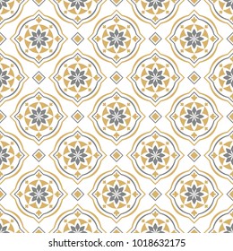 Vector Seamless Pattern. Ornament in Moroccan style on a white background.