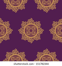 vector seamless pattern with ornamental elements