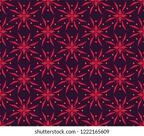 Vector seamless pattern with ornamental snowflakes. Elegant Christmas background. Art deco texture.