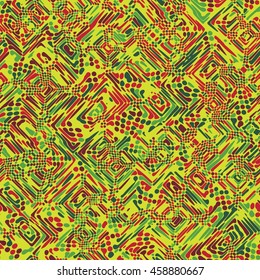 Vector seamless pattern of ornamental splats