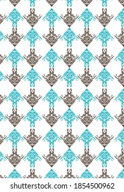 Vector seamless pattern with ornaments.