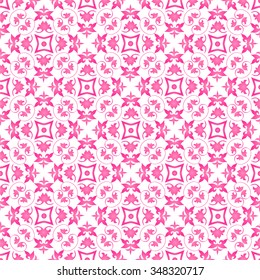 Vector seamless pattern.  Ornate floral decor for wallpaper. Endless texture. Outline pattern fill.