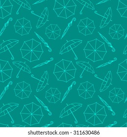 vector seamless pattern out of umbrellas
