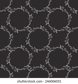 Vector seamless pattern of outline emblems and badges - abstract hipster logo templates