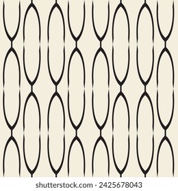 Vector seamless pattern with ovals. Modern stylish texture. Repeating abstract background