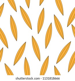 Vector seamless pattern with paddy, rice in the husks.