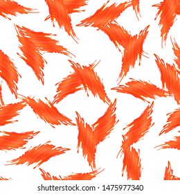 Vector seamless pattern with paint brush strokes or splashes. Abstract endless background of oil or acrylic  stains and spots. Fully editable and can be used for design and decoration.