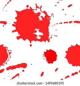 Vector seamless pattern of paint spots.