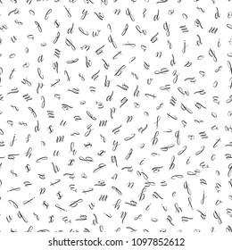 Vector seamless pattern with painted letters of the alphabet.