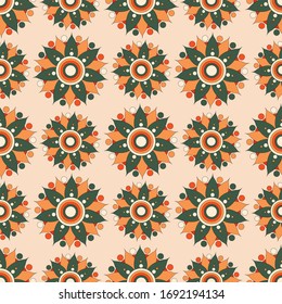 Vector Seamless Pattern with Paisley Ornament . Pattern for fabric, decoration, carpet, background, textile, wrapping paper