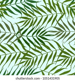 
Vector seamless pattern with palm leaves 