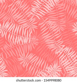 Vector seamless pattern from palm leaves