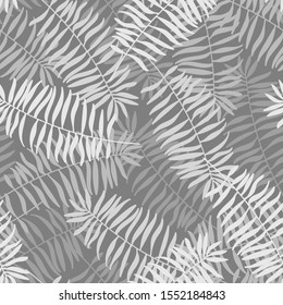 Vector seamless pattern from palm leaves
