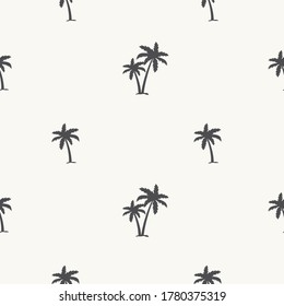 Vector seamless pattern with palm trees