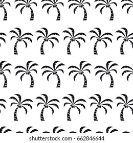 Vector seamless pattern with palm trees