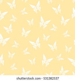 Vector seamless pattern paper origami butterfly