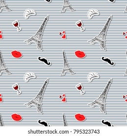 vector seamless pattern with Paris