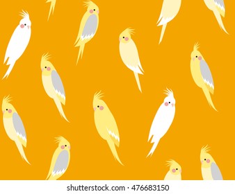 Vector seamless pattern with parrot. 
Bright and vitality colors.