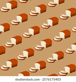 Vector seamless pattern with pastry sketches. cakes and pies wallpaper. Bread background pattern