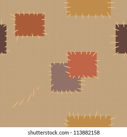 vector seamless pattern with patches