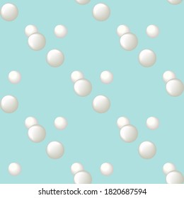 Vector seamless pattern from pearls, white beads on a blue background. Design for wedding invitation, gift wrapping, print