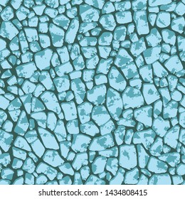 Vector seamless pattern with pebbles. Sea bed illustration. Shore design with hand drawn elements.