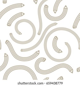 Vector seamless pattern with pencils. School office. Abstract pencils. 