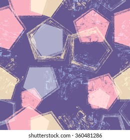Vector Seamless Pattern with Pentagons. Seamless Texture . 
