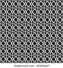 Vector seamless pattern. Persian antique ornament. Geometric stylish background. Vector repeating texture.Black and white
