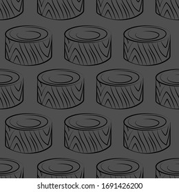 Vector seamless pattern with Philadelphia maki rolls, sushi. Beautiful food design elements. Linear texture.