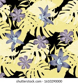  Vector Seamless Pattern with Philippine Flowers