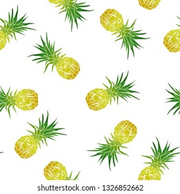 Vector Seamless Pattern with Pineapples