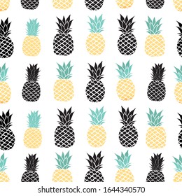 Vector Seamless Pattern with Pineapples