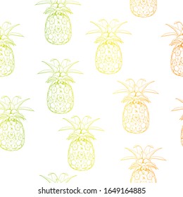 Vector Seamless Pattern with Pineapples