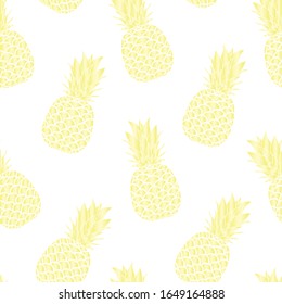 Vector Seamless Pattern with Pineapples