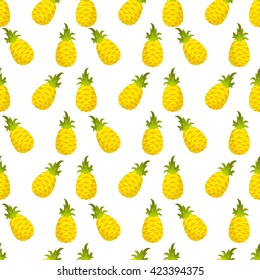 Vector Seamless Pattern with Pineapples