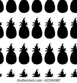 Vector Seamless Pattern with Pineapples