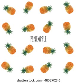 Vector Seamless Pattern with Pineapples


