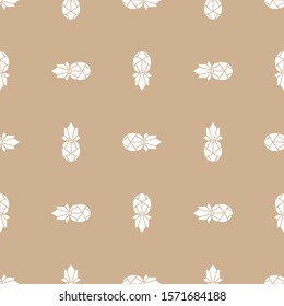 Vector seamless pattern with pineapples. Simple geometric background