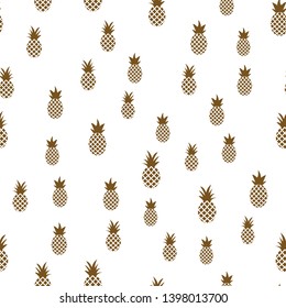 Vector seamless pattern with pineapples. Tropical Summer fruit 