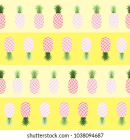Vector Seamless Pattern with Pineapples,summer concept.