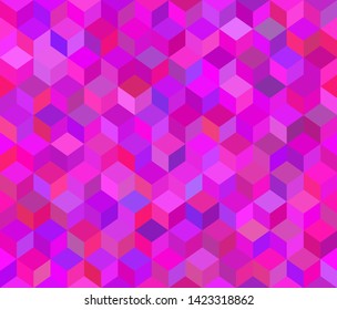 Vector seamless pattern. Pink abstract background. Rhombus geometric design. Vector illustration EPS10